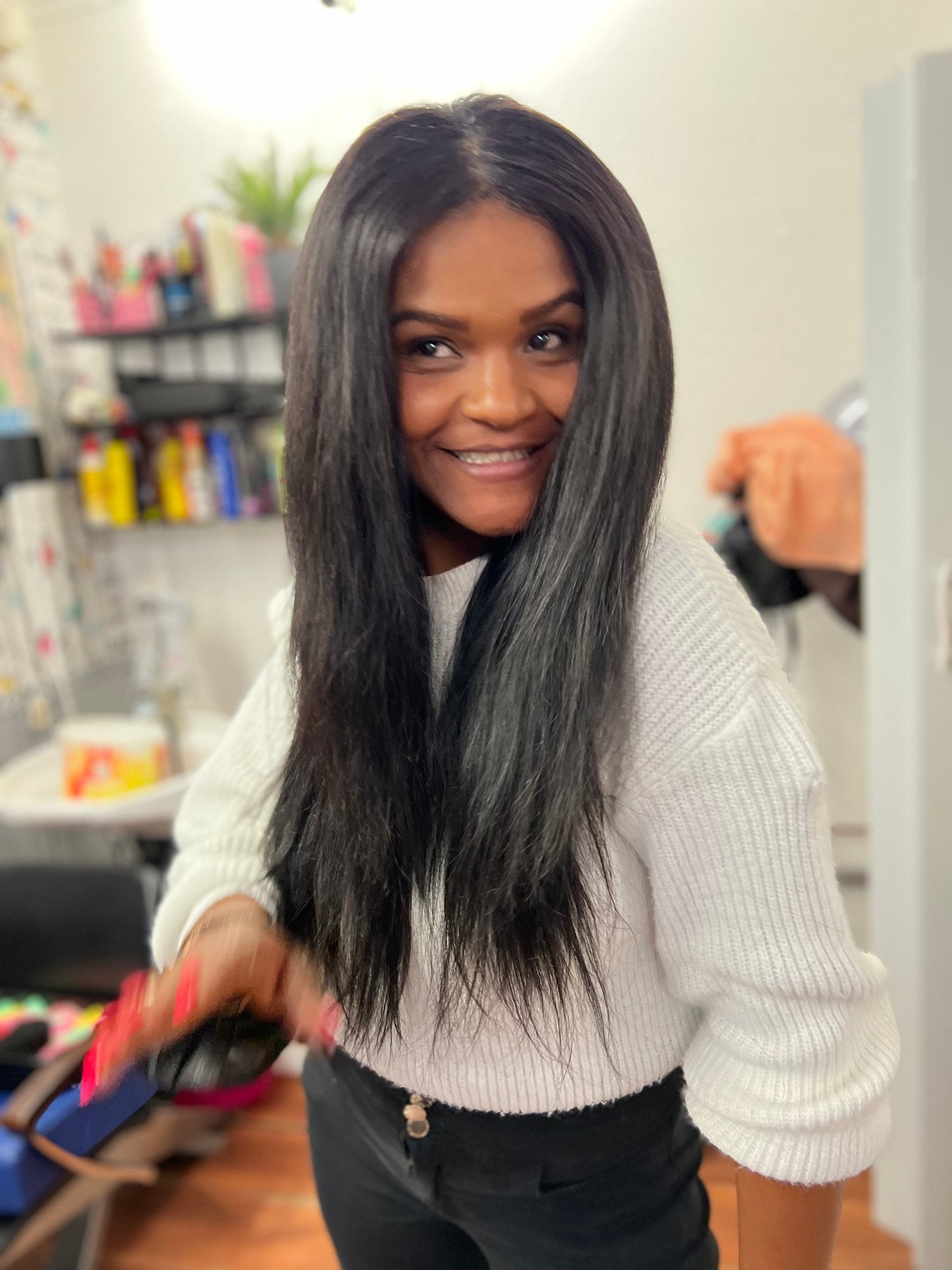 Straight luxury Human hair Wig PERÜCKE