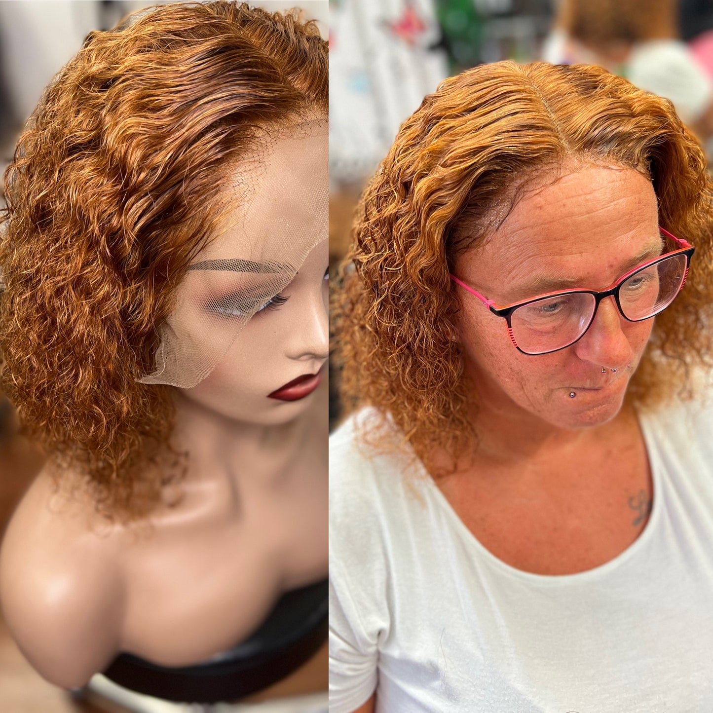 Candace curly frontal wig Perücke