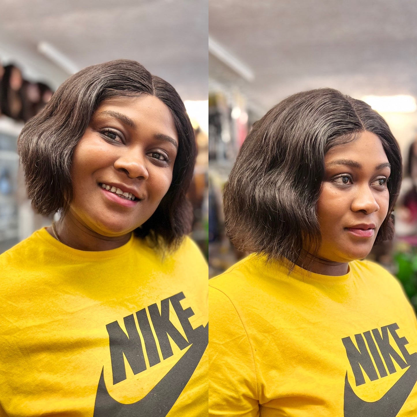 Wavy bob cut