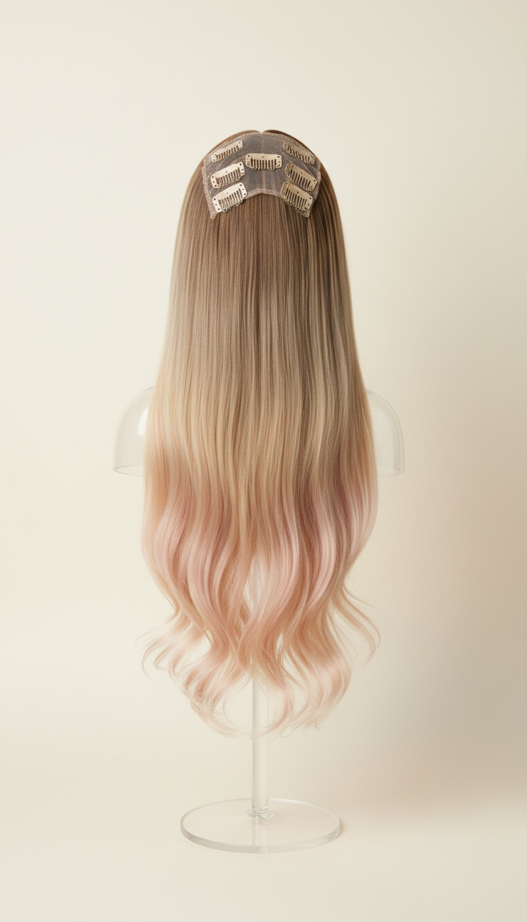 Balayage ombre synthetic extensions