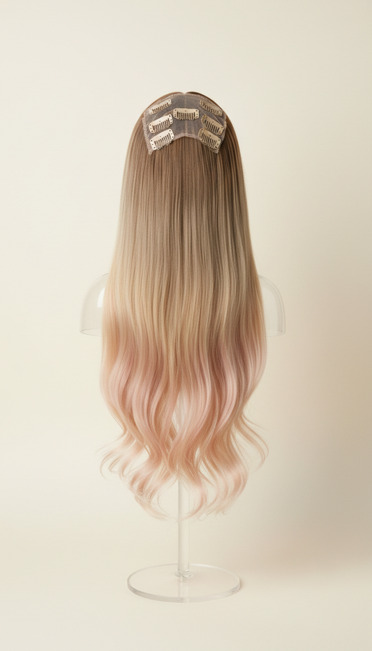 Balayage ombre synthetic extensions