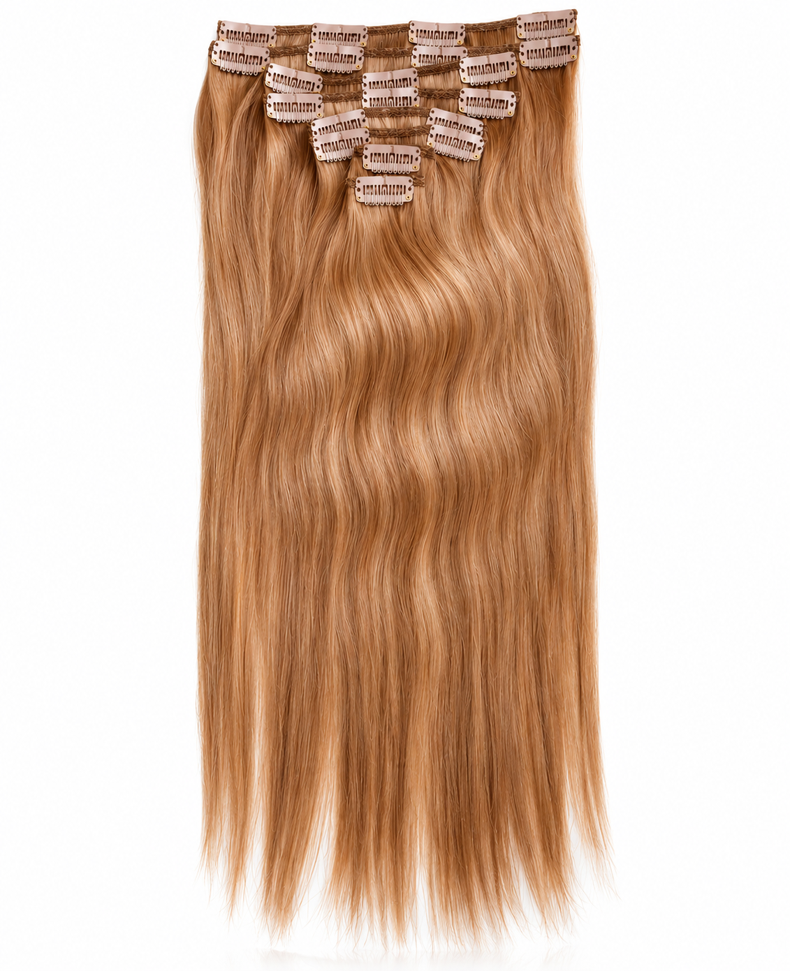 Caramel Blonde Human Hair Clip-in Extensions