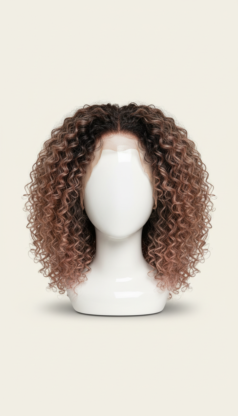 Curly volume human hair wig