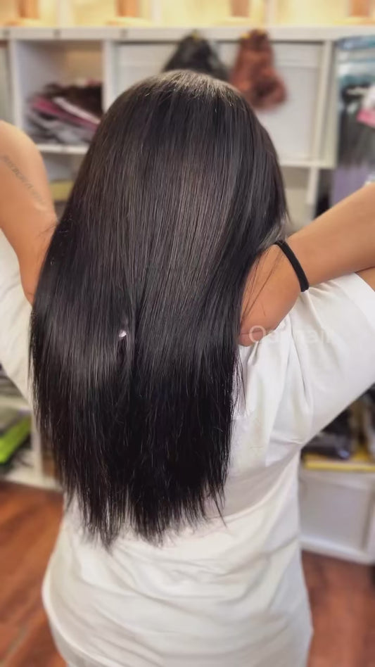 Straight Virgin Human Hair Weft Extensions
