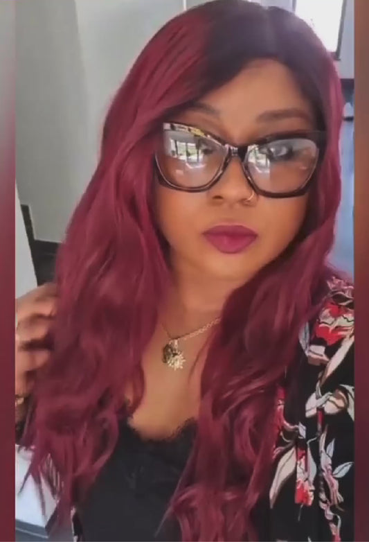 Burgundy Ombre Wig