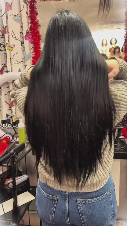 Straight Virgin Human Hair Weft Extensions