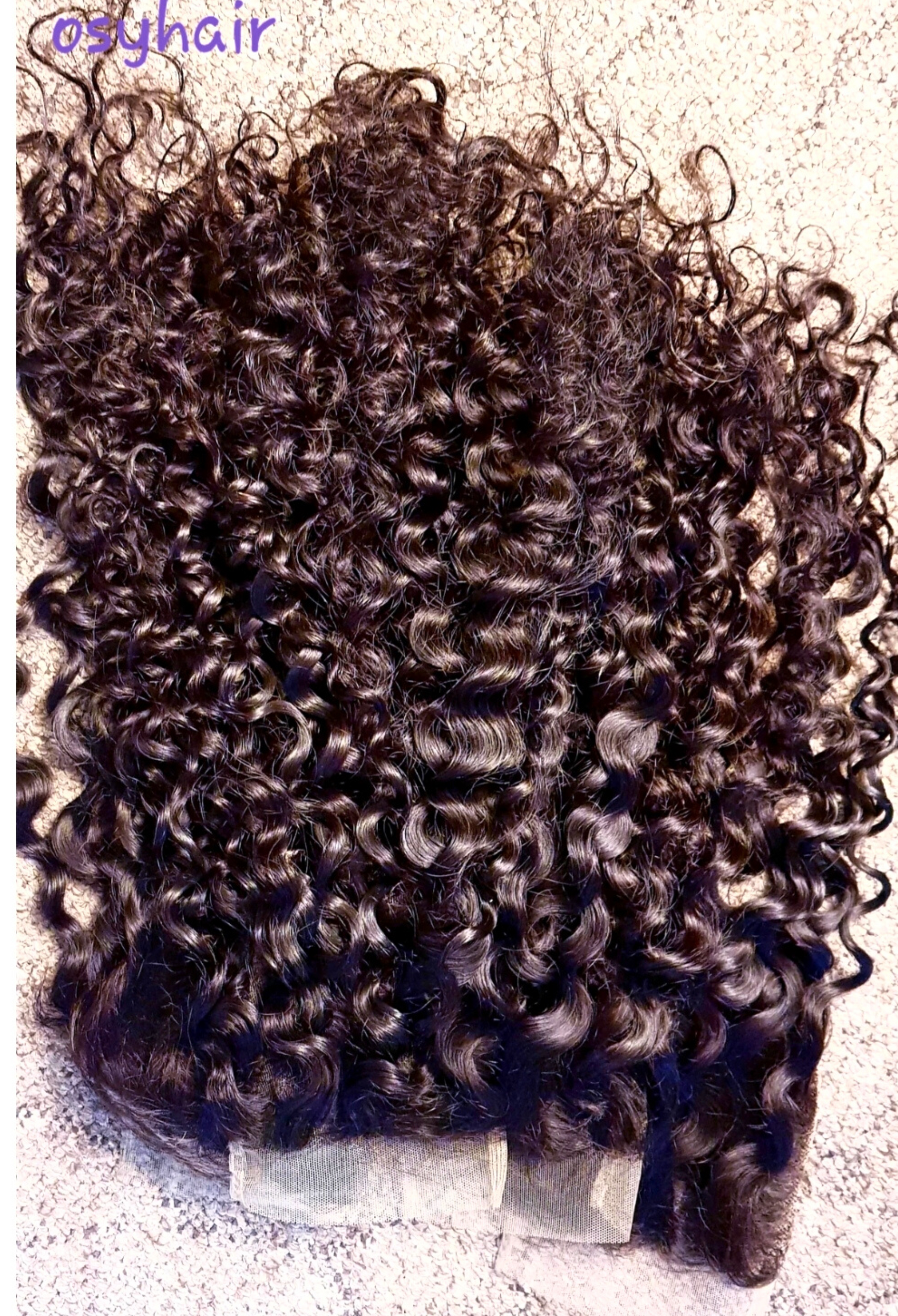 Curl lace closure\