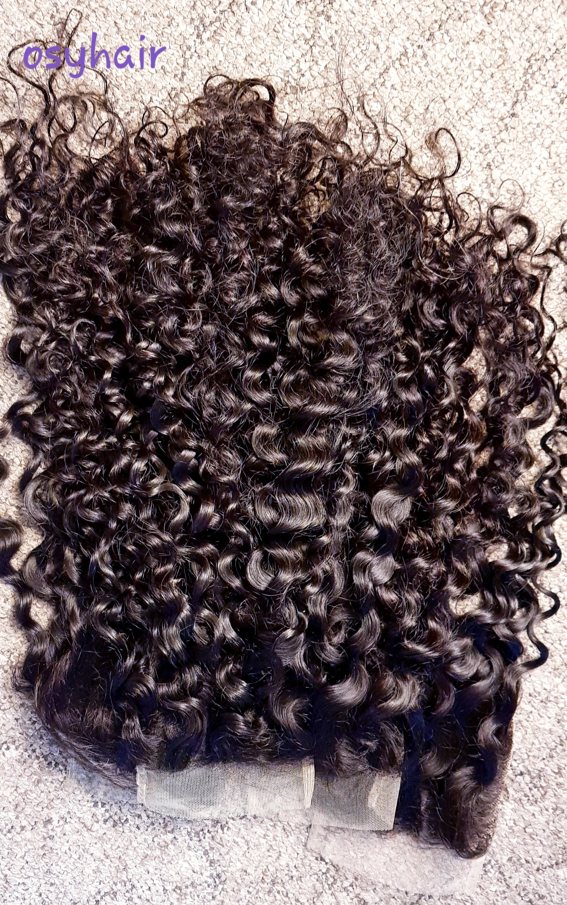 Curl lace closure