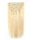 CLIP-IN ECHTHAARVERLÄNGERUNG PLATINBLOND 63CM