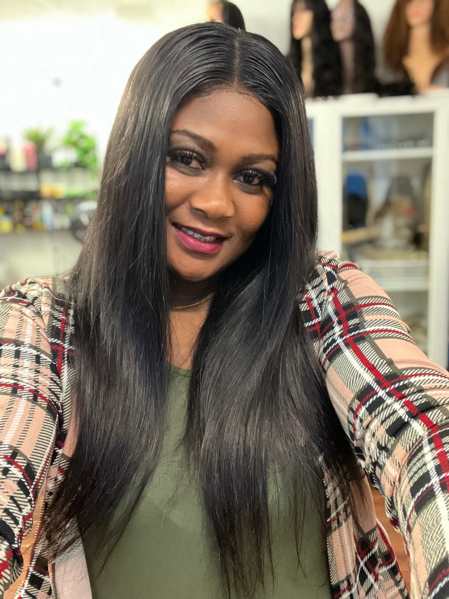 real hair HD straight Wig