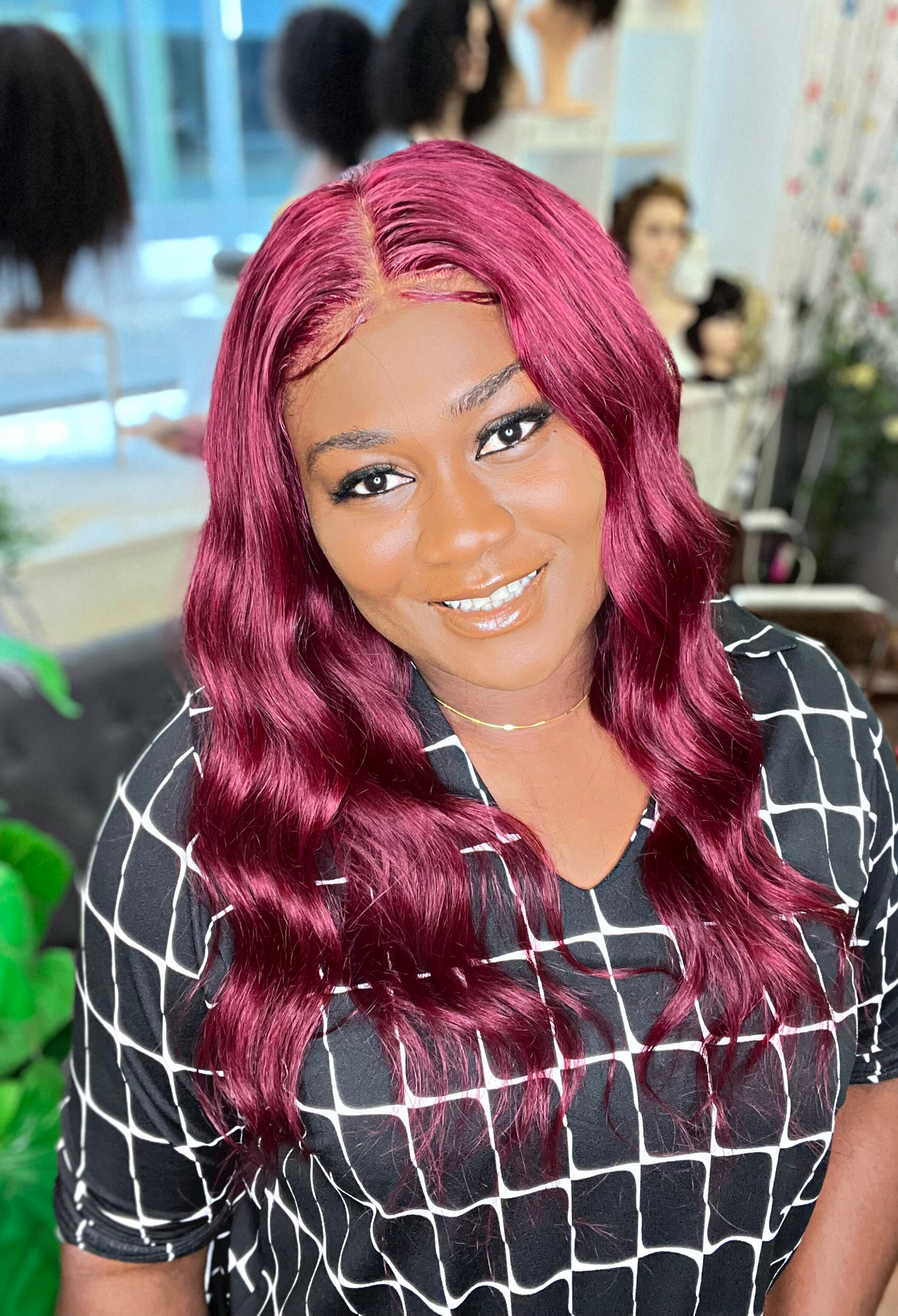 Wavy Burgundy