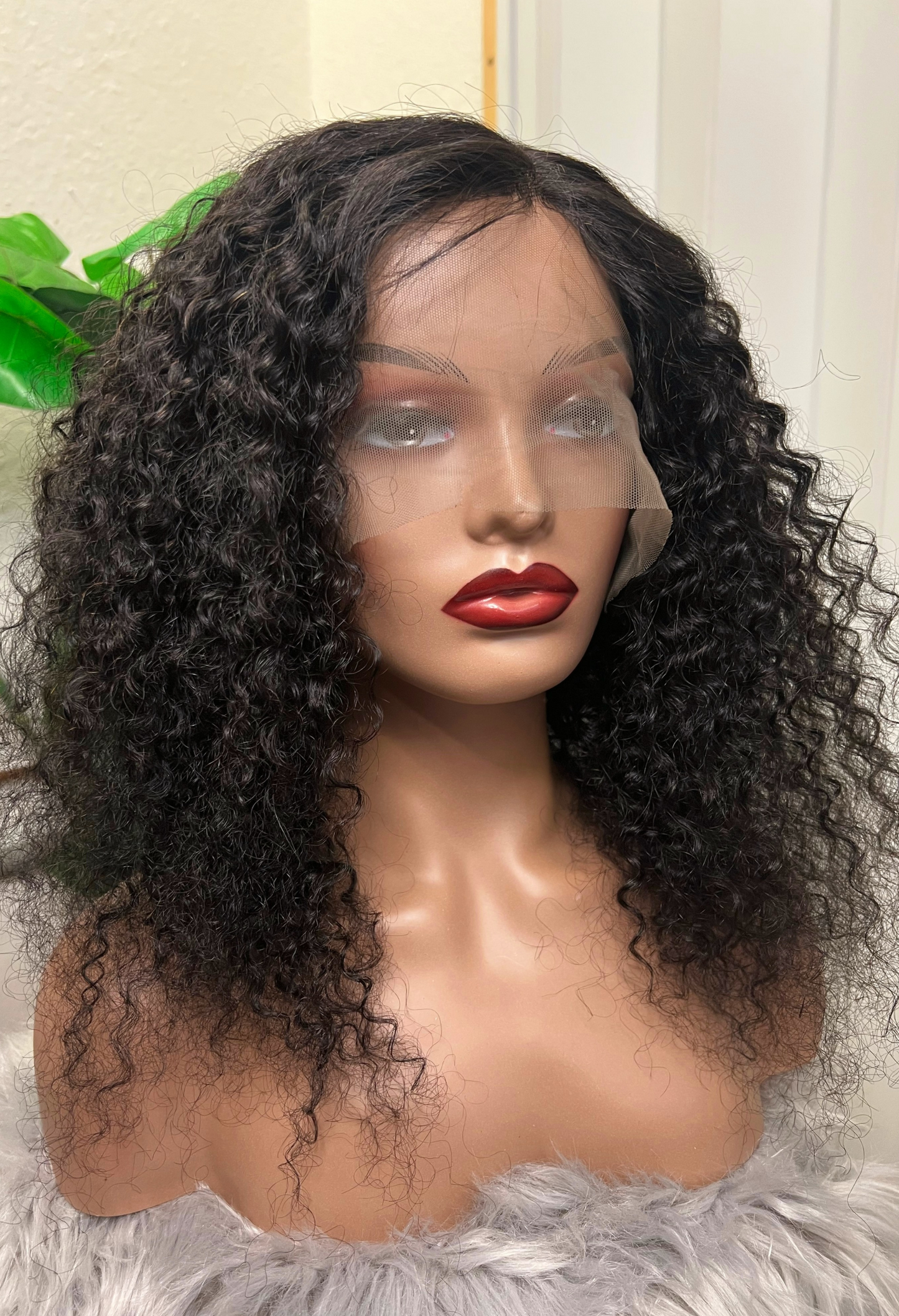 Deep curly human hair wig