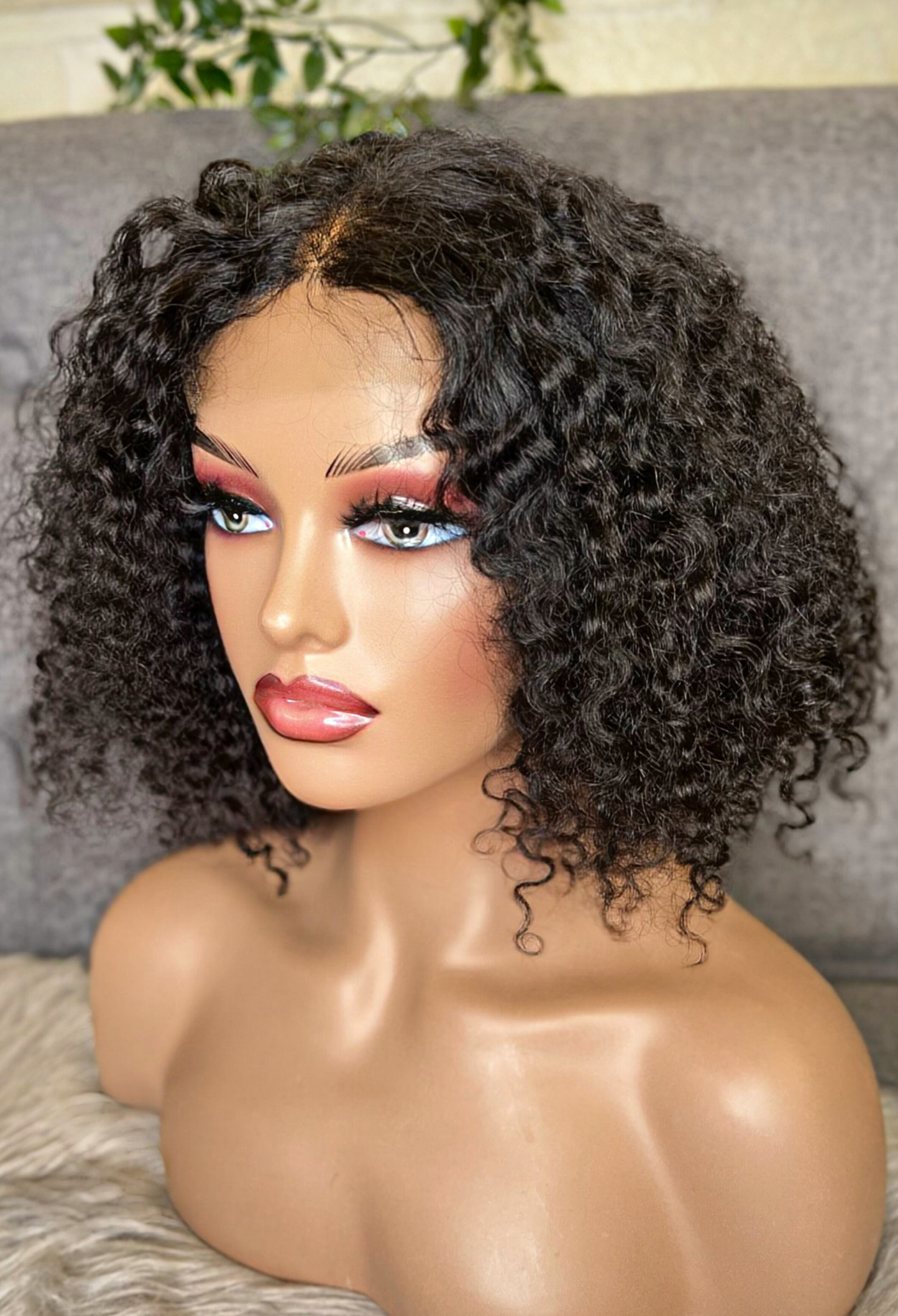 Jerry curly glueless lace wig