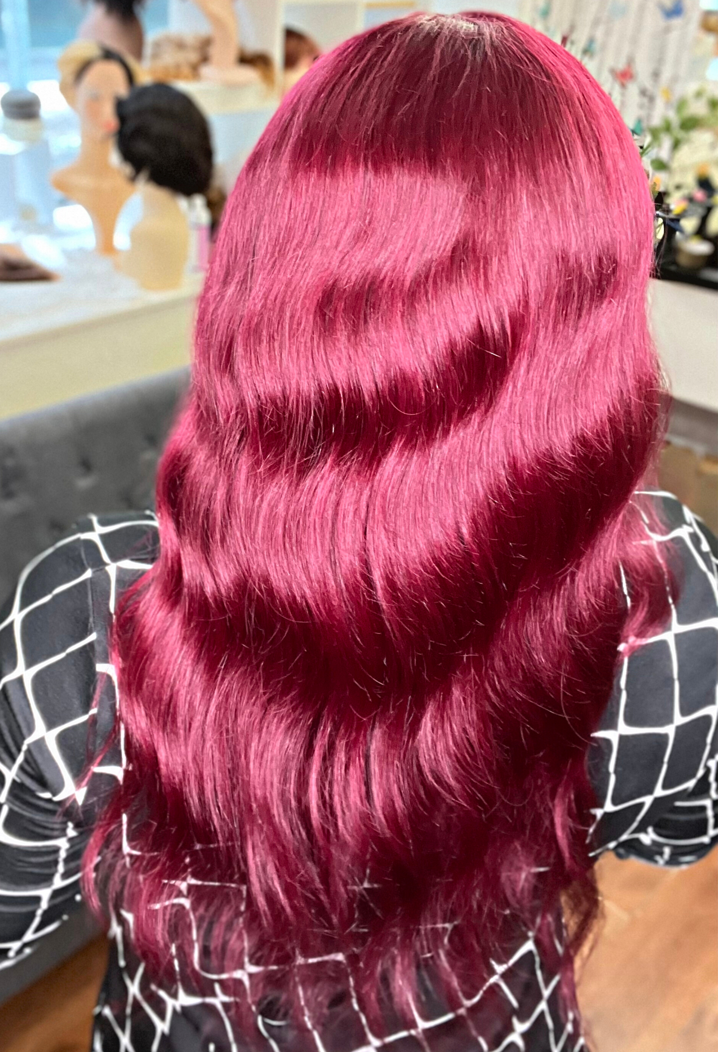 Wavy Burgundy