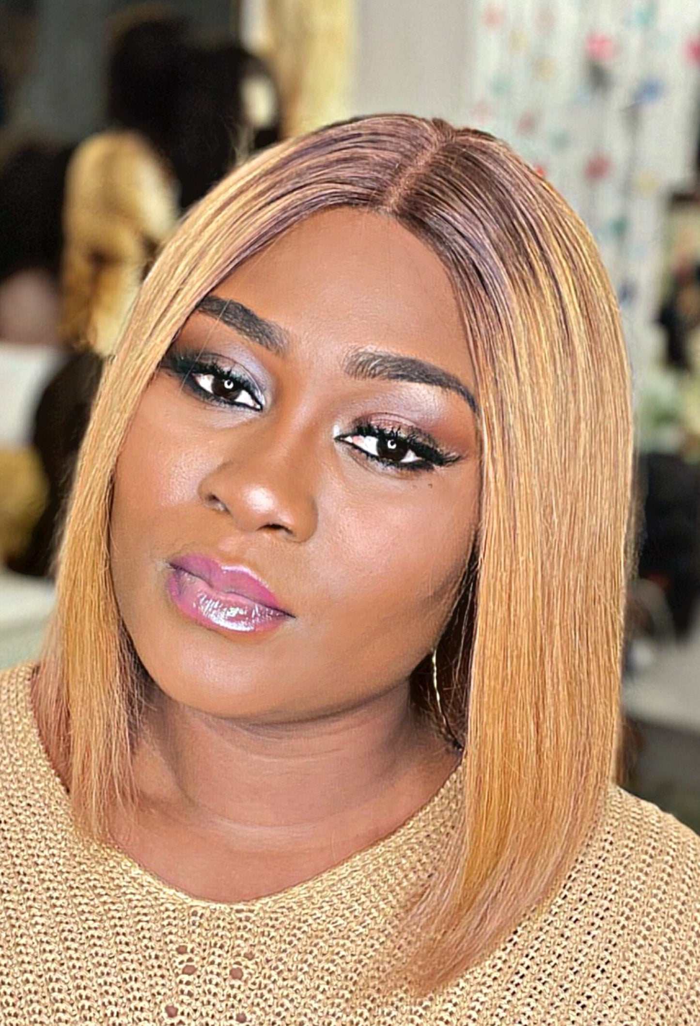 Ombre bob cut