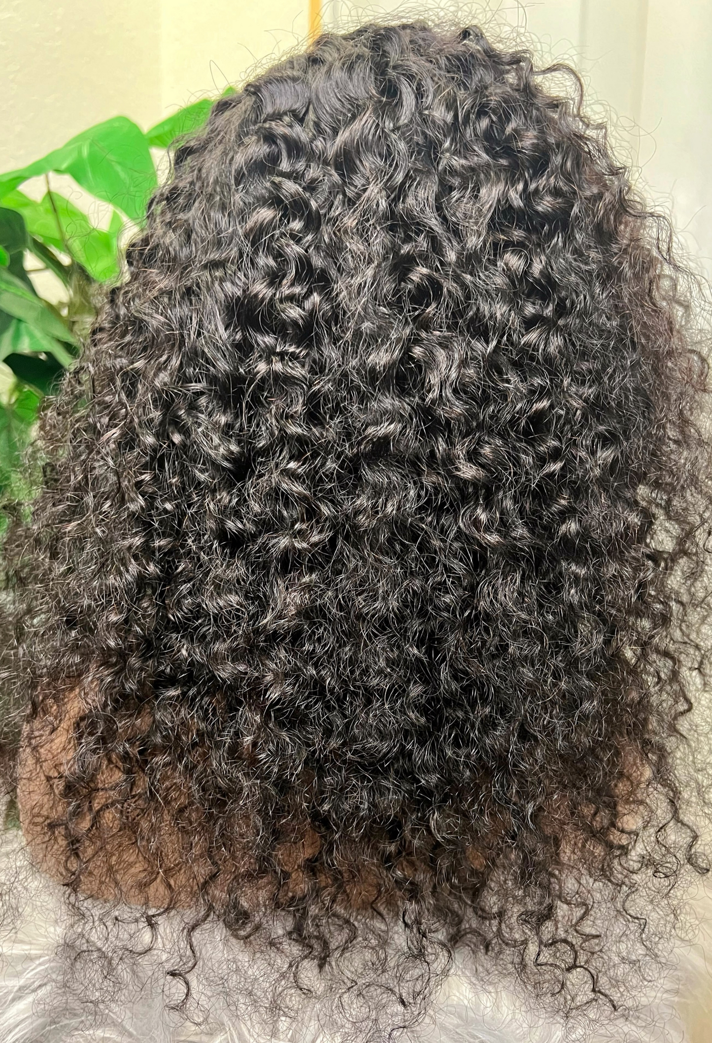Deep curly human hair wig